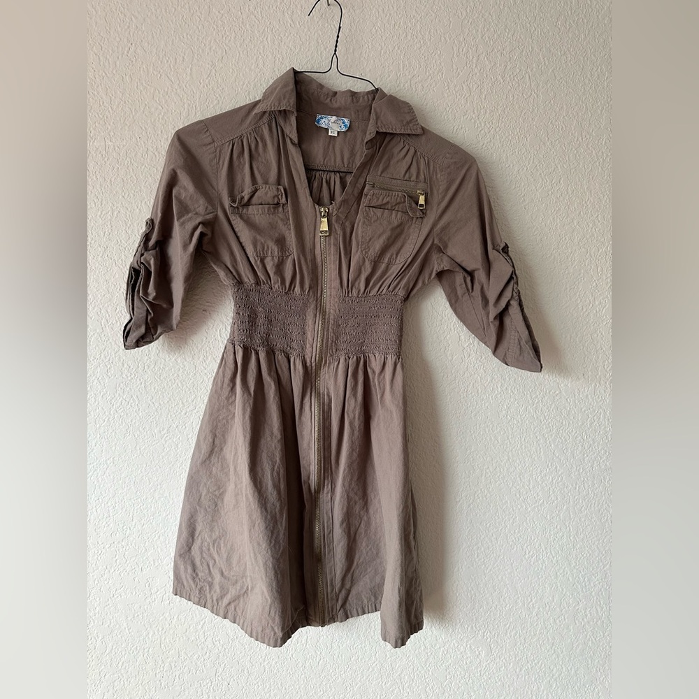 army green women dress